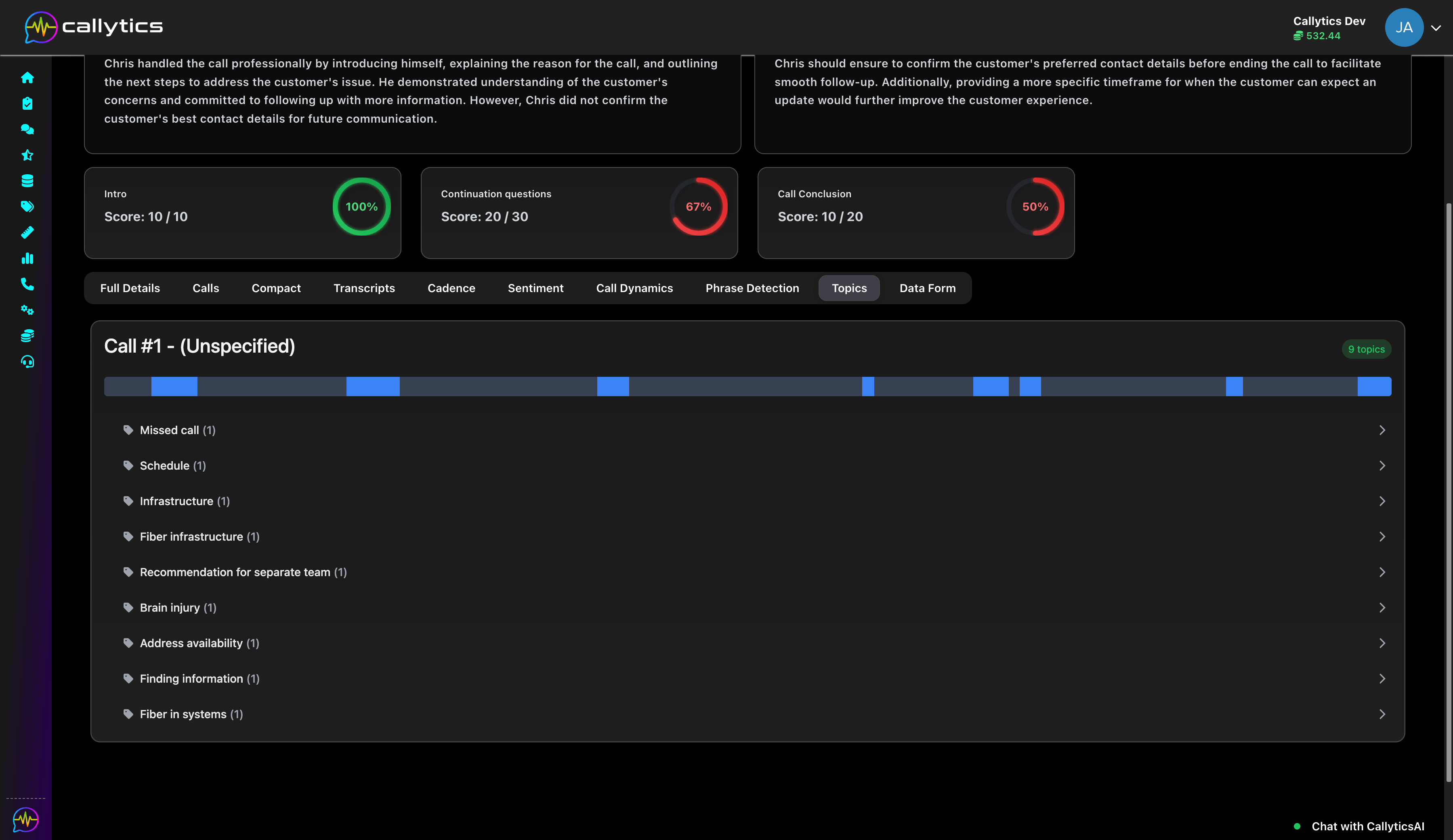 Topic Detection screenshot