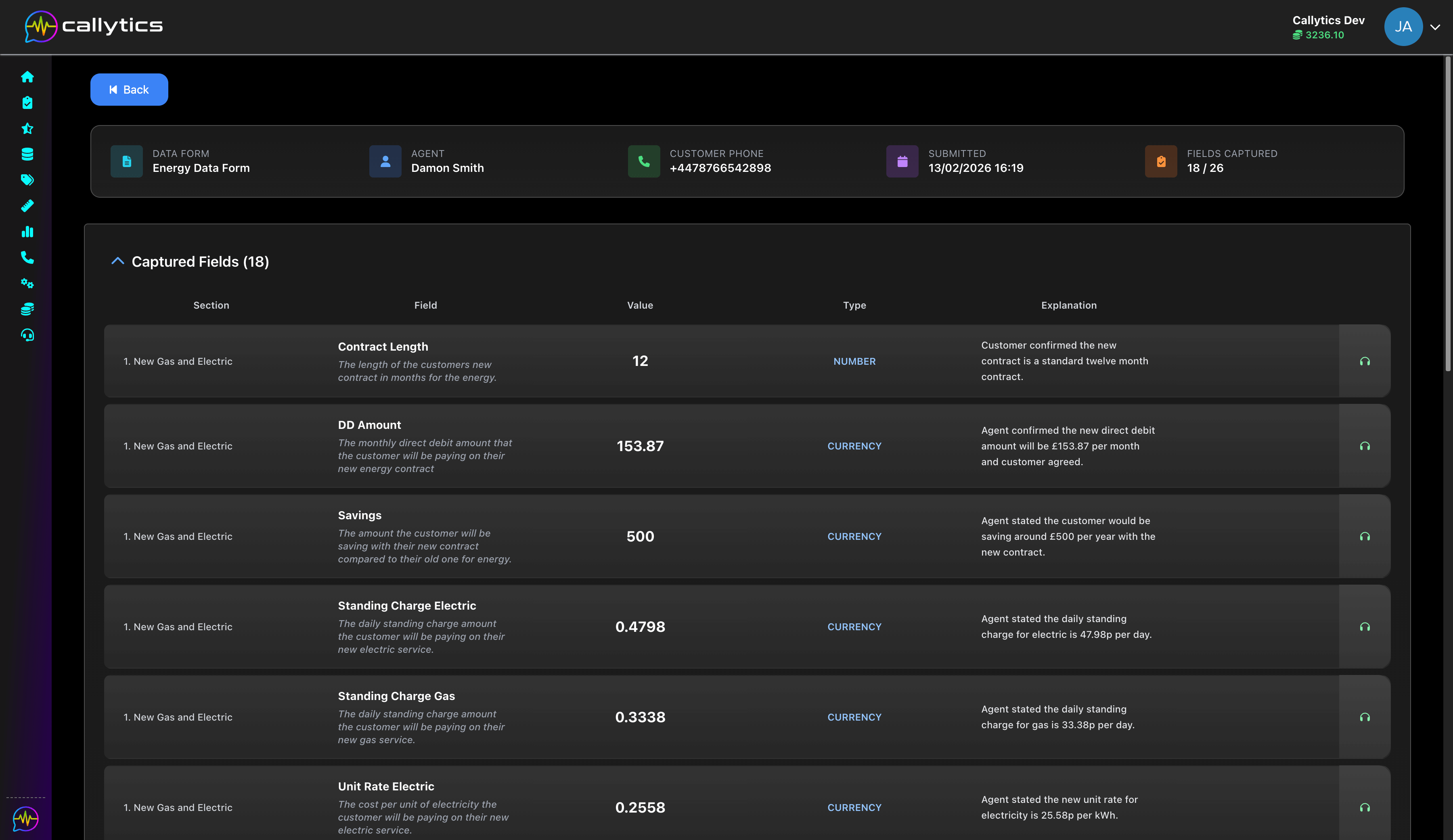 Data Forms screenshot